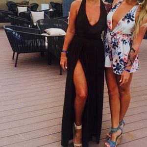 Olive Green High Slit Maxi